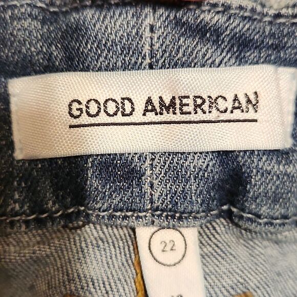 Good American "Good Cuts" Women's Boyfriend Jeans w/ Distressed Details Size 22 - Picture 10 of 11